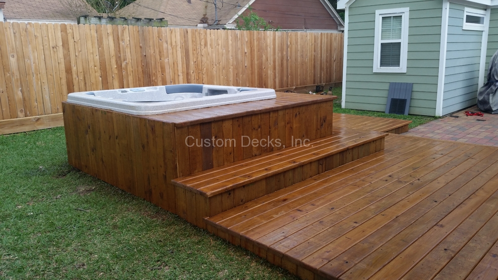 Deck and Spa Combo in Kingwood, Atascocita, Greater Houston Custom